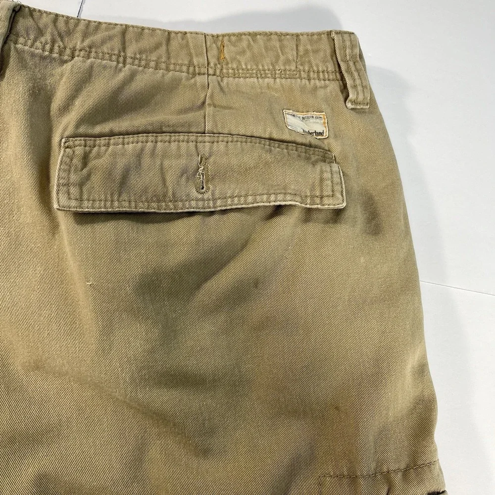 Timberland Men's Cargo Shorts Size 40 Khaki Tan Outdoor Utility Cotton